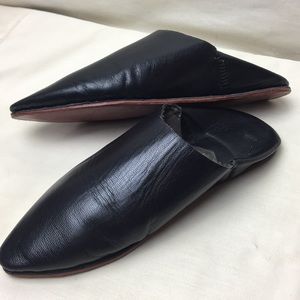 American Vintage Black Leather Mules